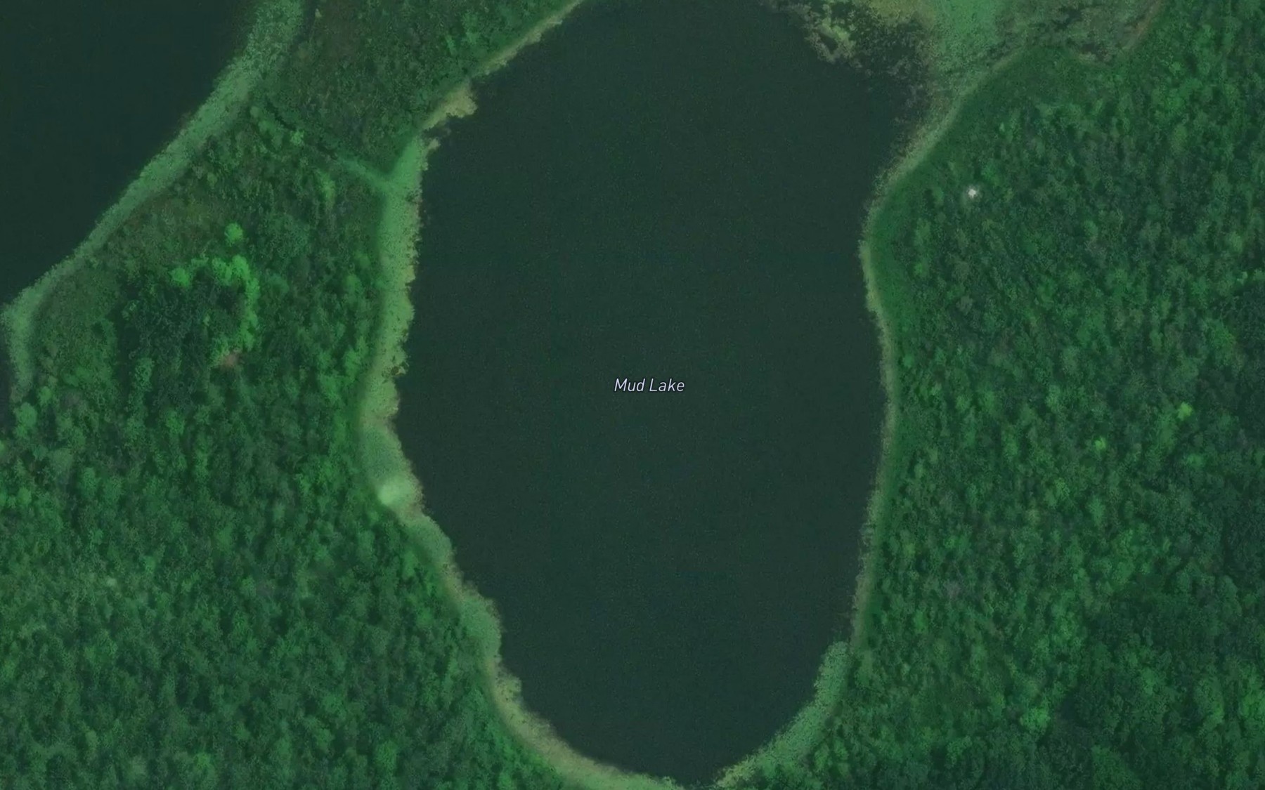 Satellite map of the Mud Lake
