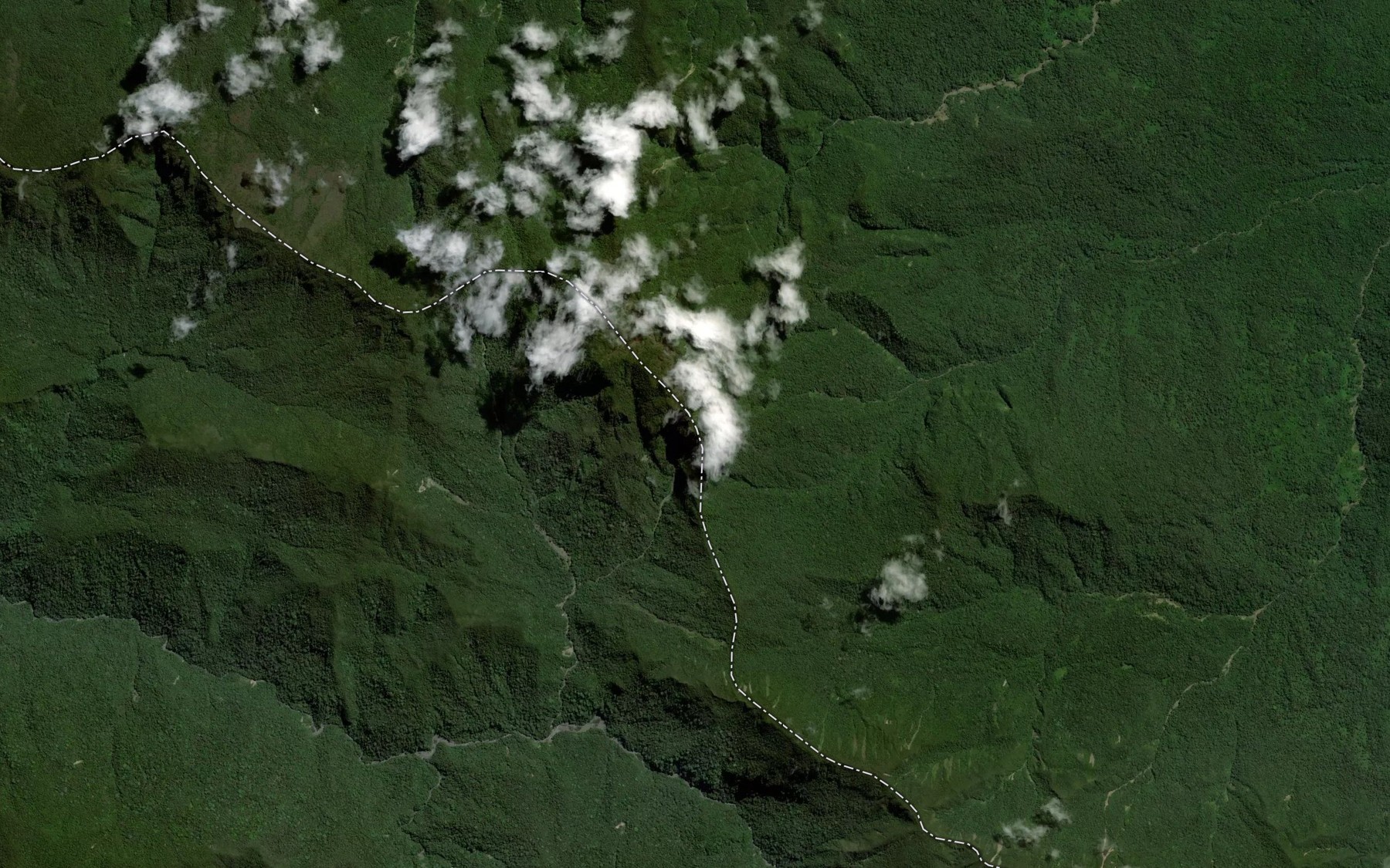 Satellite map of the Laguna Origen del Manu