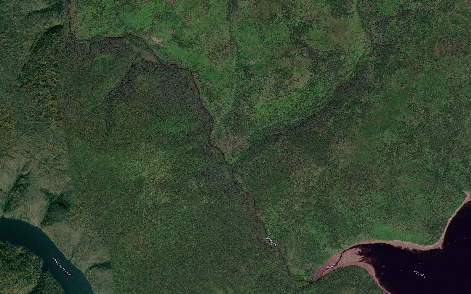 Satellite map of the Ingirkan