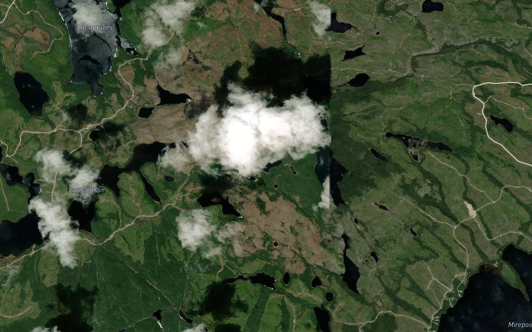 Satellite map of the Lac Jacqueline