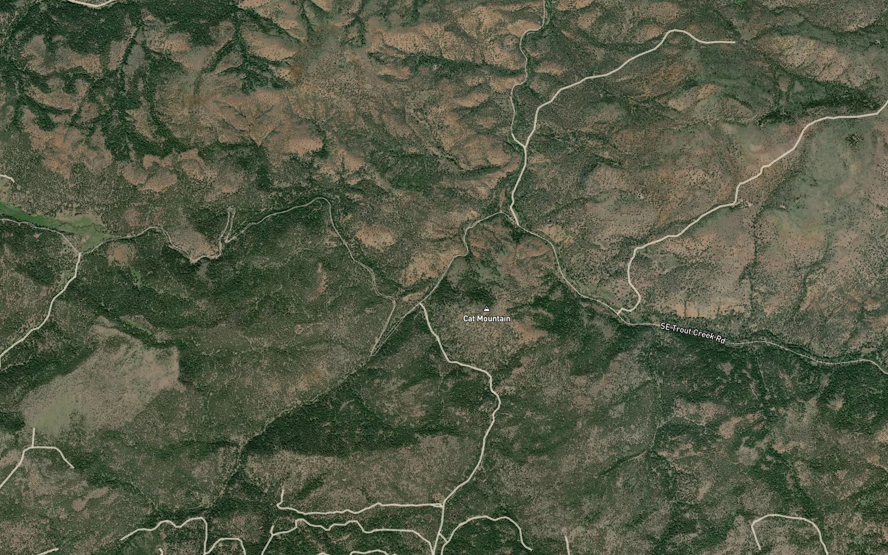 Satellite map of the Big Log Creek