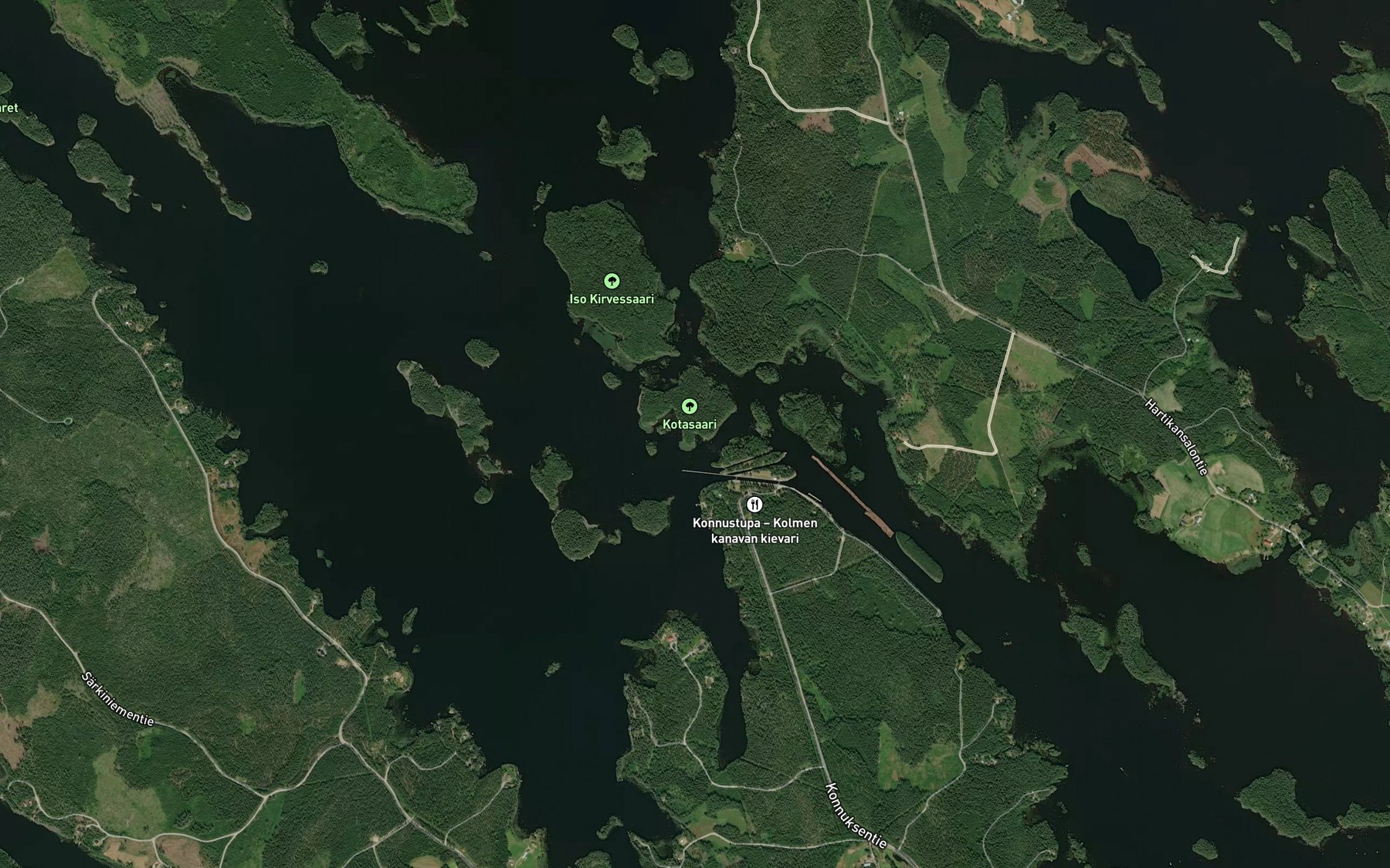 Satellite map of the Konnus Kanava