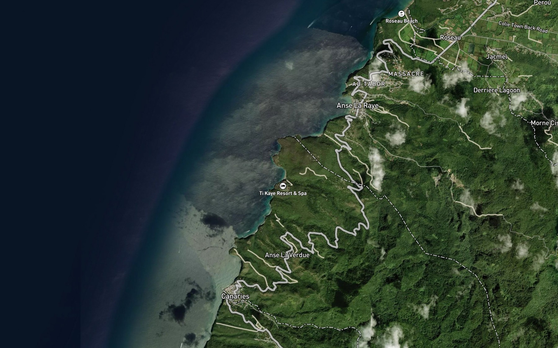 Satellite map of the Anse Cochon