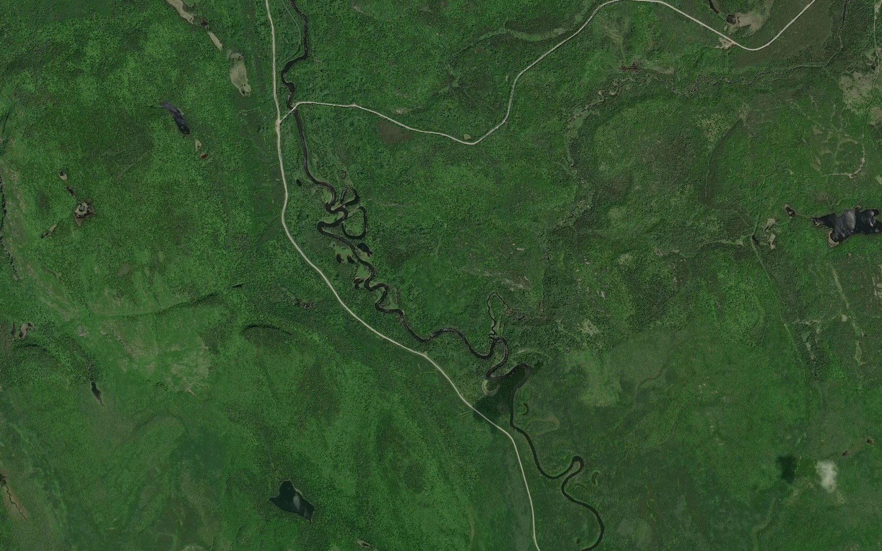 Satellite map of the Larson Creek