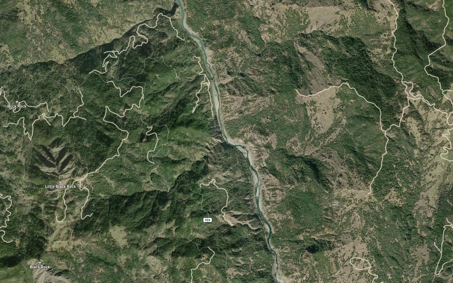Satellite map of the Stoney Creek