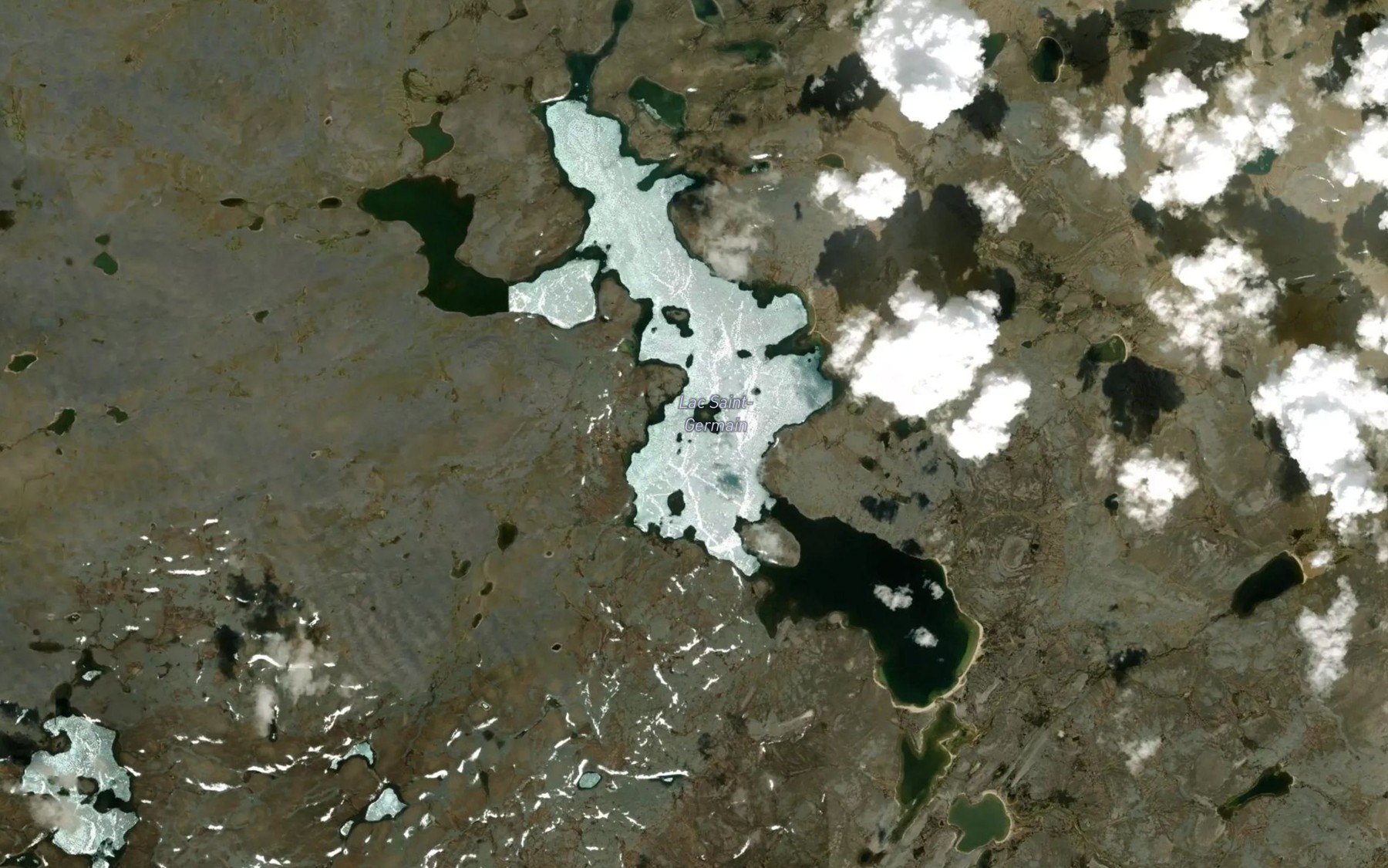Satellite map of the Lac Saint-Germain