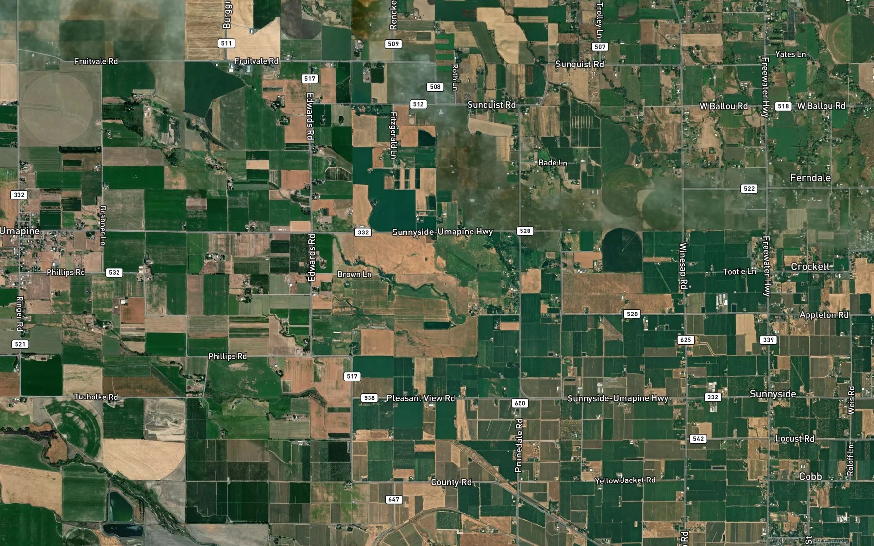 Satellite map of the Hudson Bay Canal