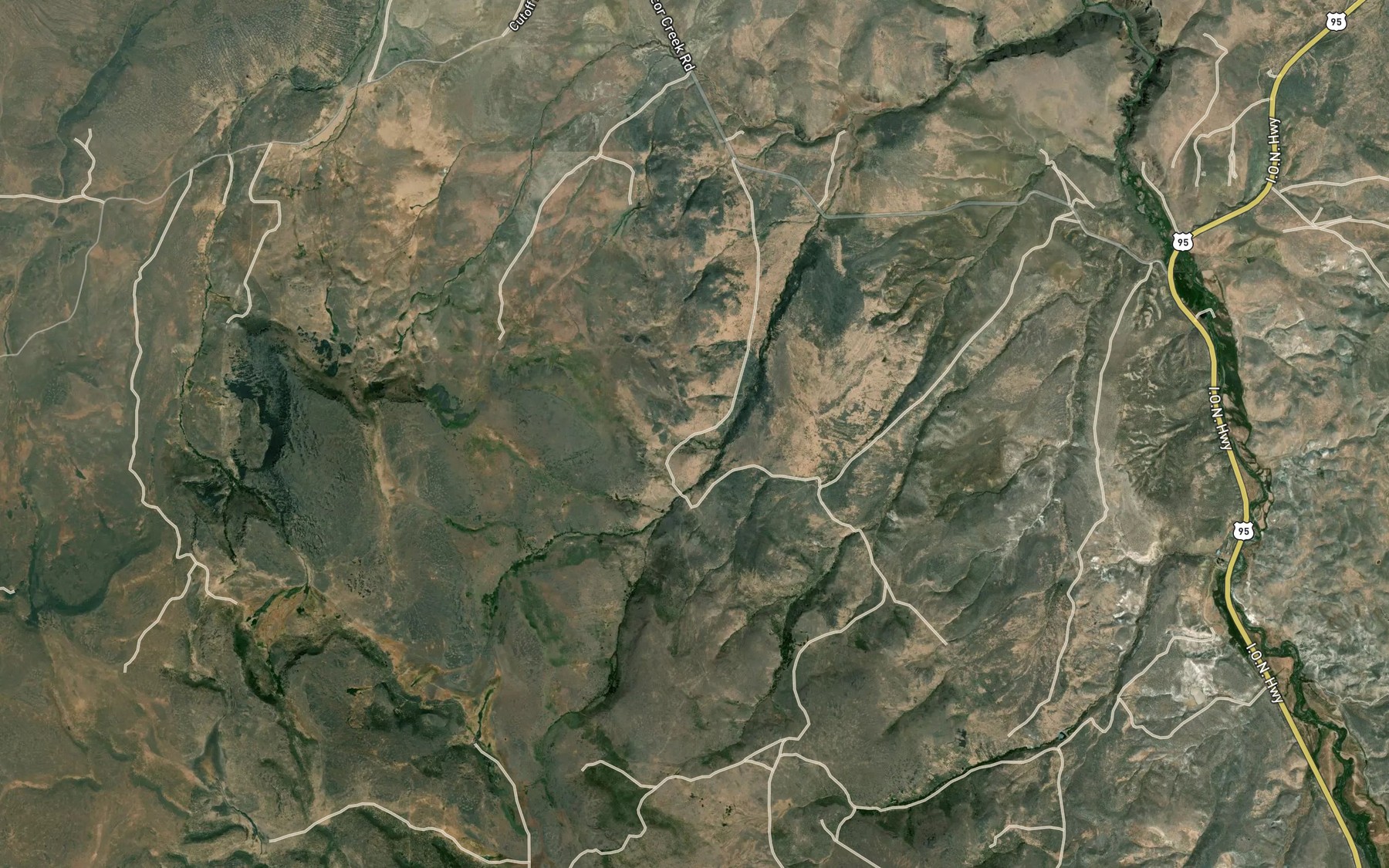 Satellite map of the Dog Spring