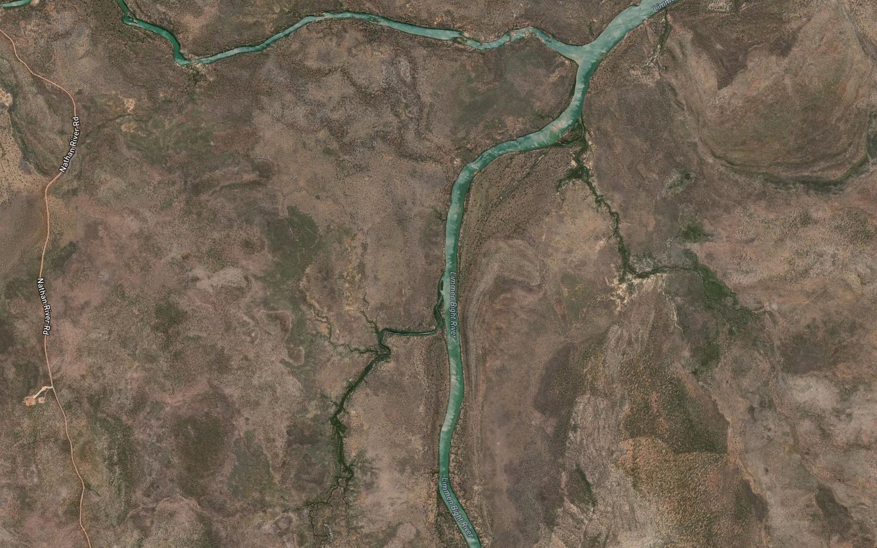 Satellite map of the Piker Creek