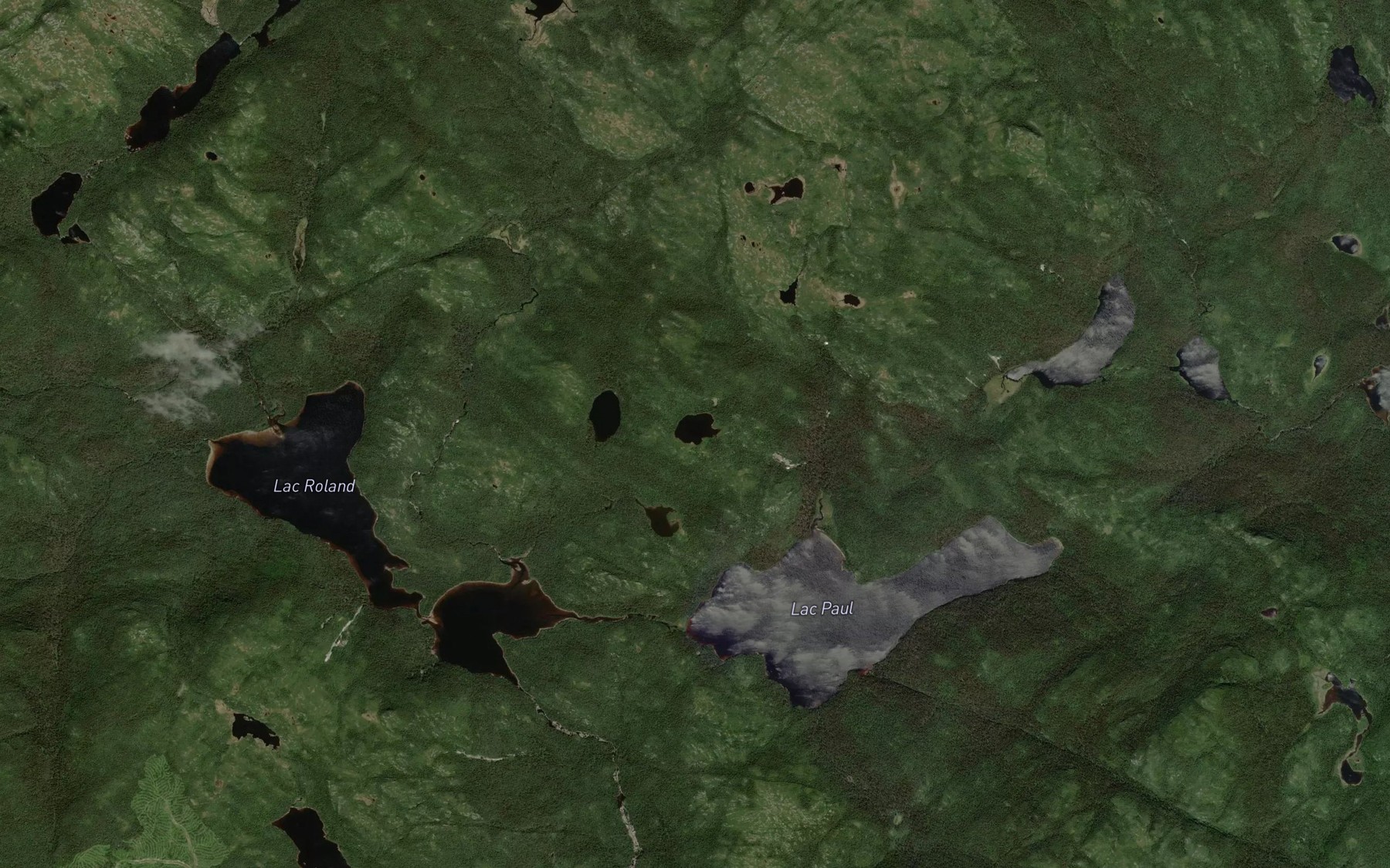 Satellite map of the Lac Manchereau