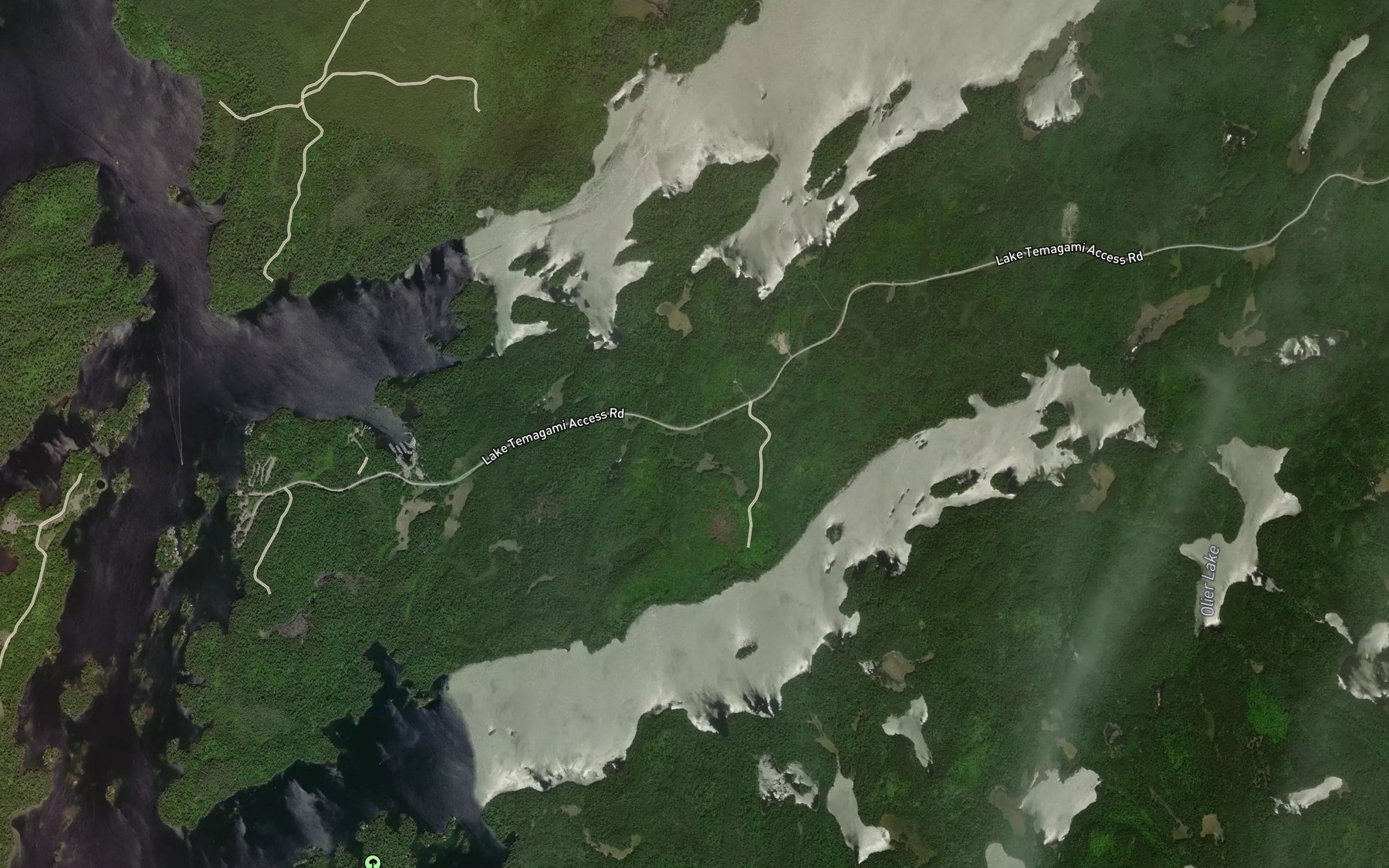 Satellite map of the Dewy Bay