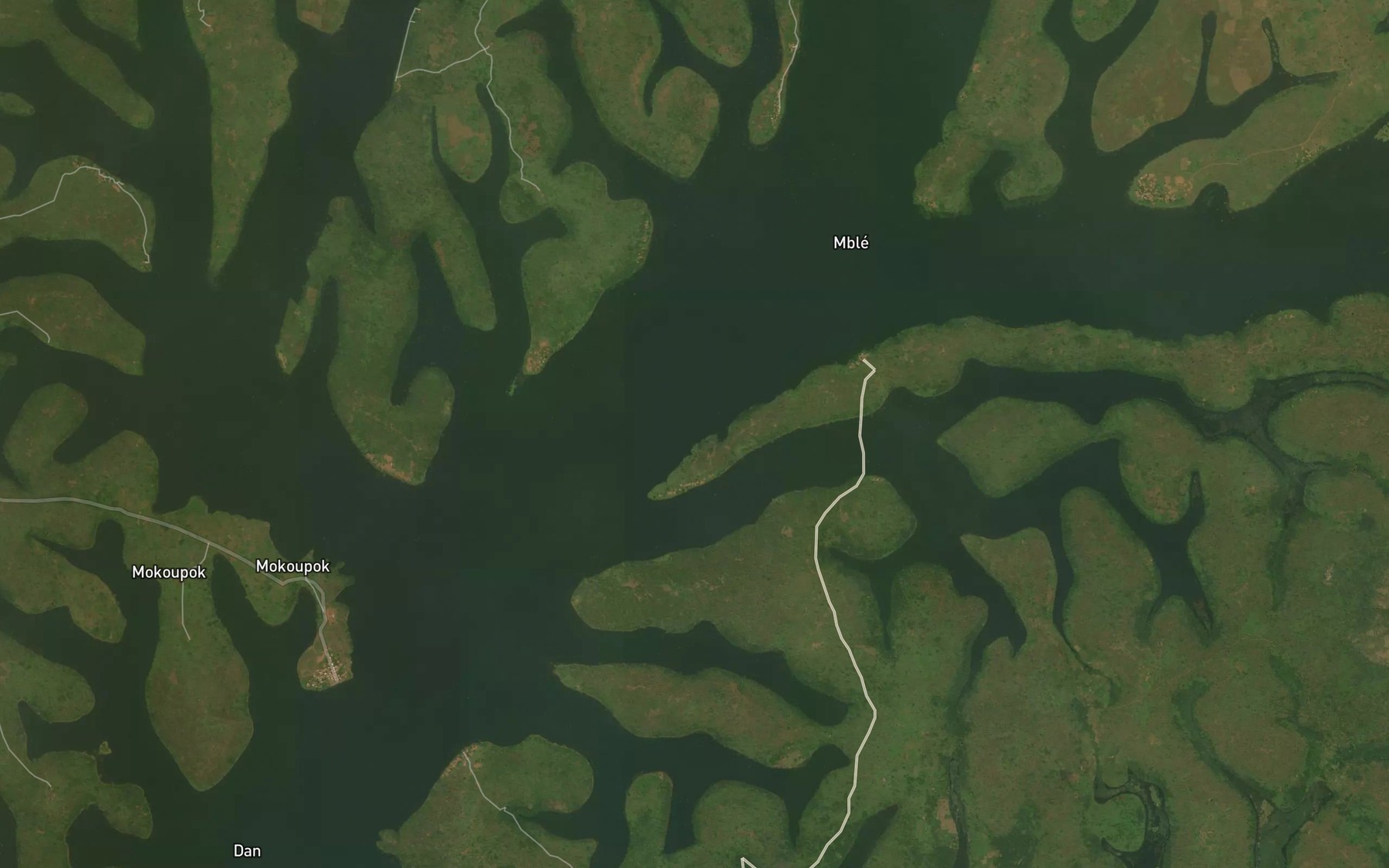 Satellite map of the Ngon