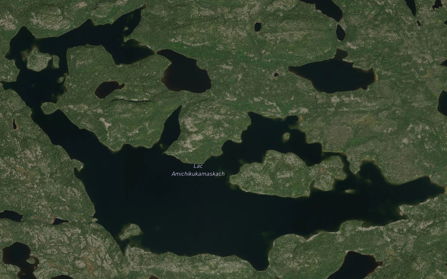 Satellite map of the Lac Amichikukamaskach