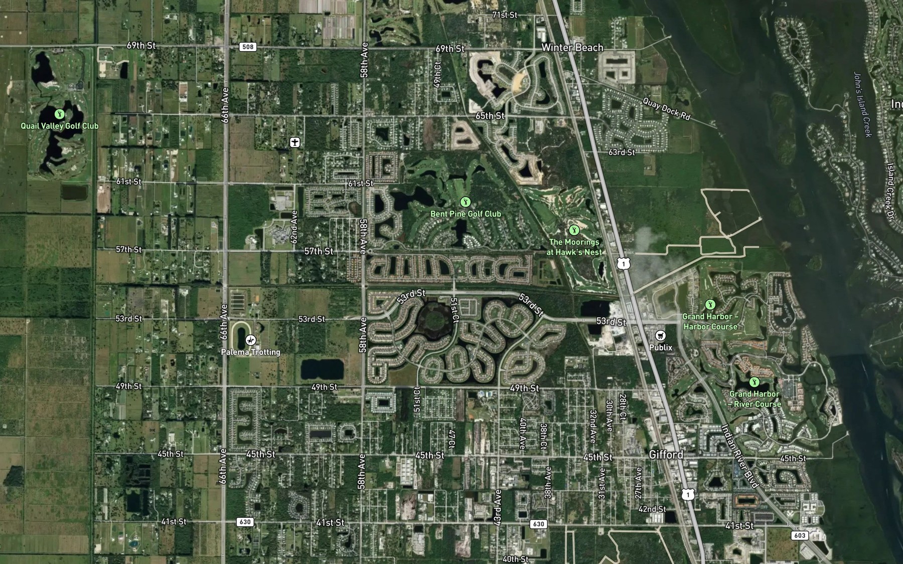 Satellite map of the North Canal