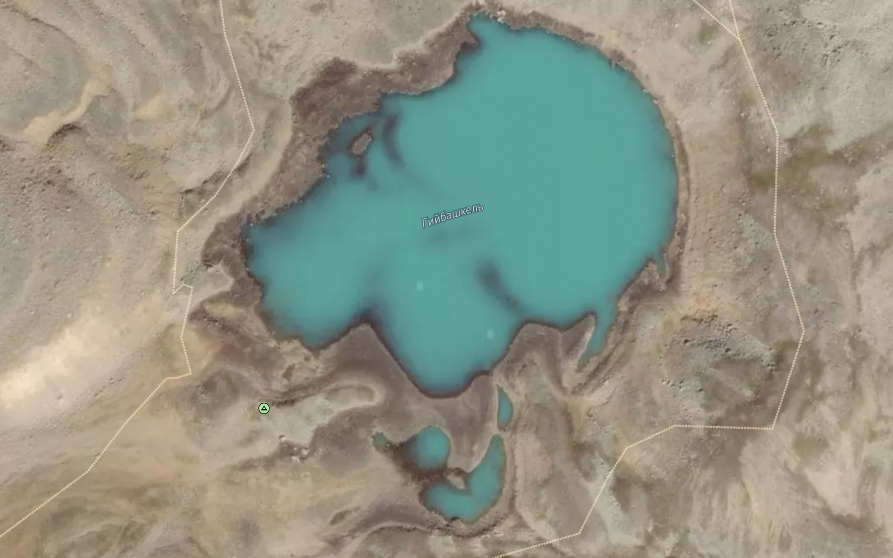Satellite map of the Ozero Giybashkel'