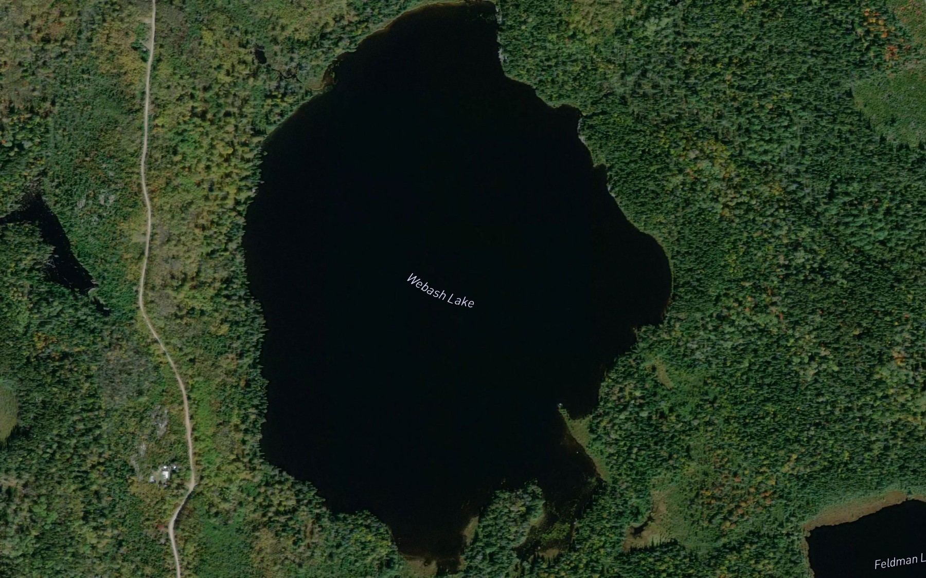 Satellite map of the Webash Lake