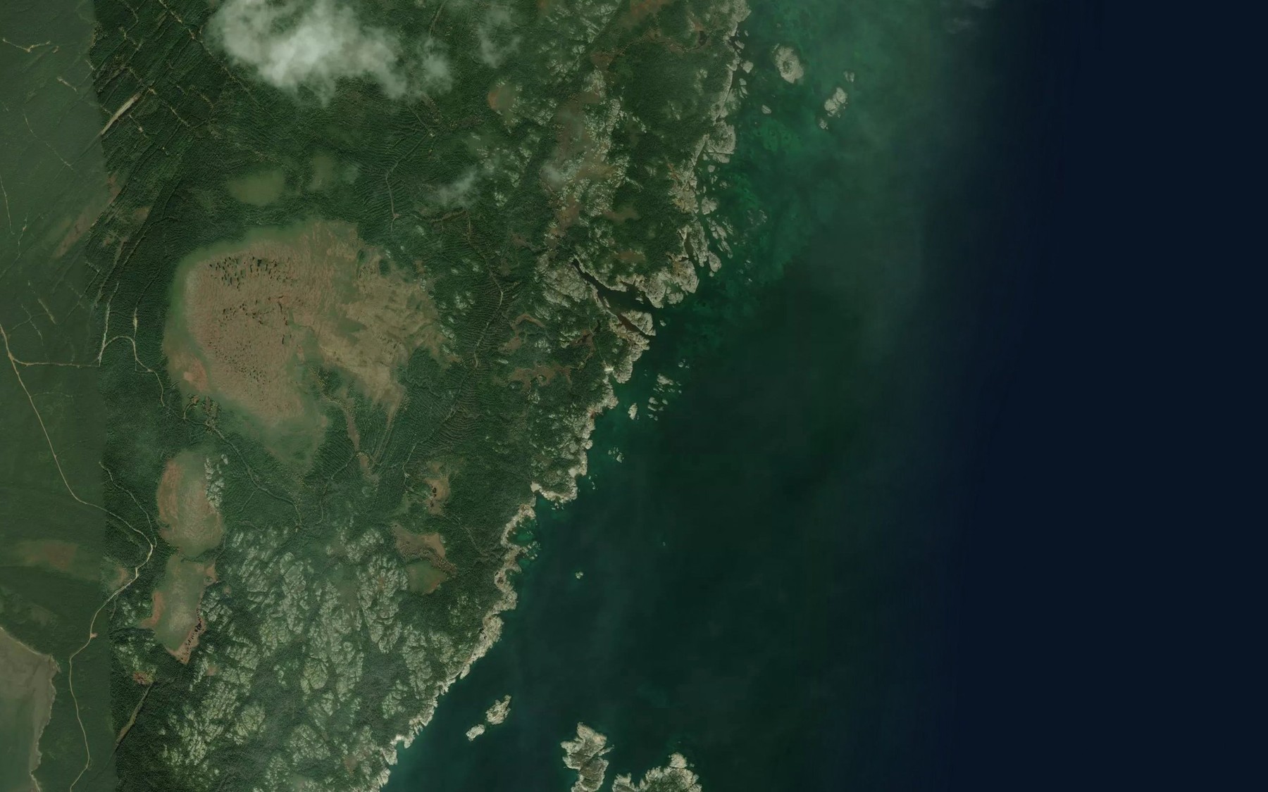 Satellite map of the Anse Theriault