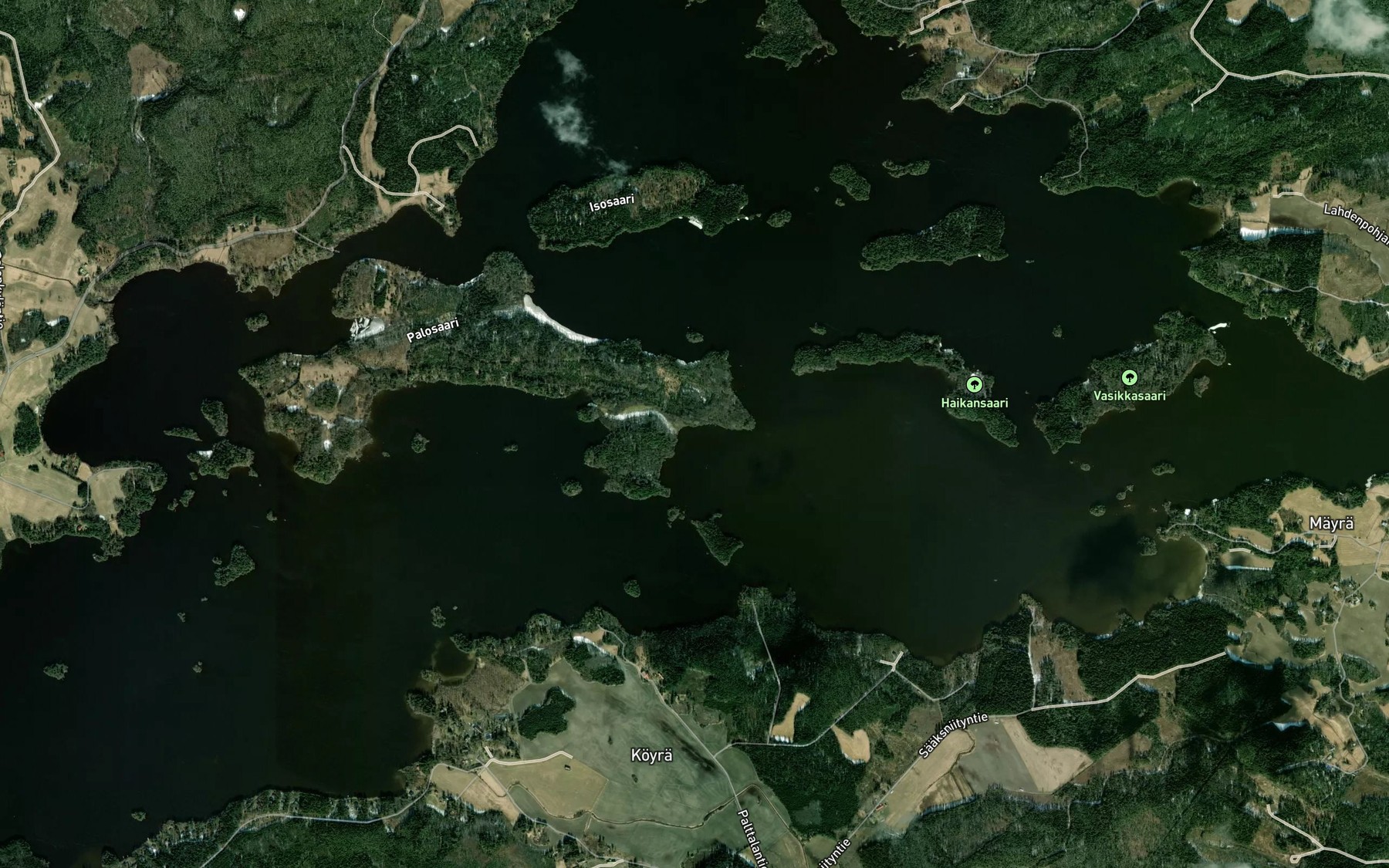 Satellite map of the Pirttisalmi