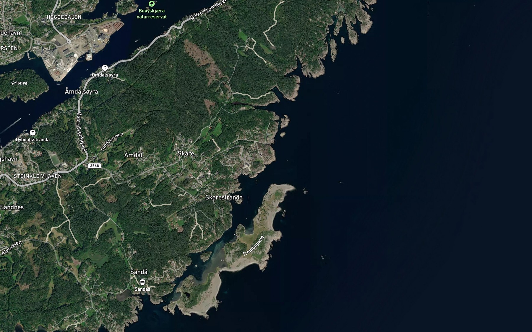 Satellite map of the Krosseholla