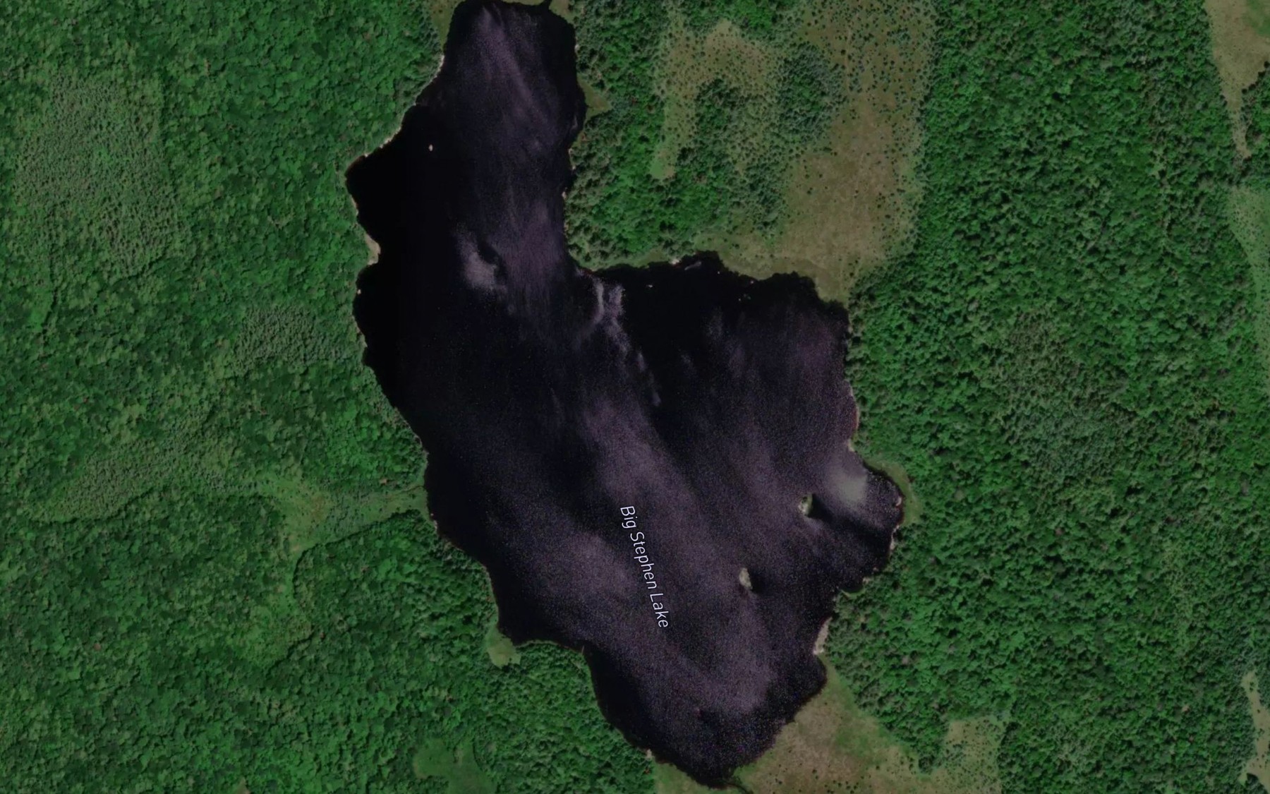 Satellite map of the Big Stephen Lake