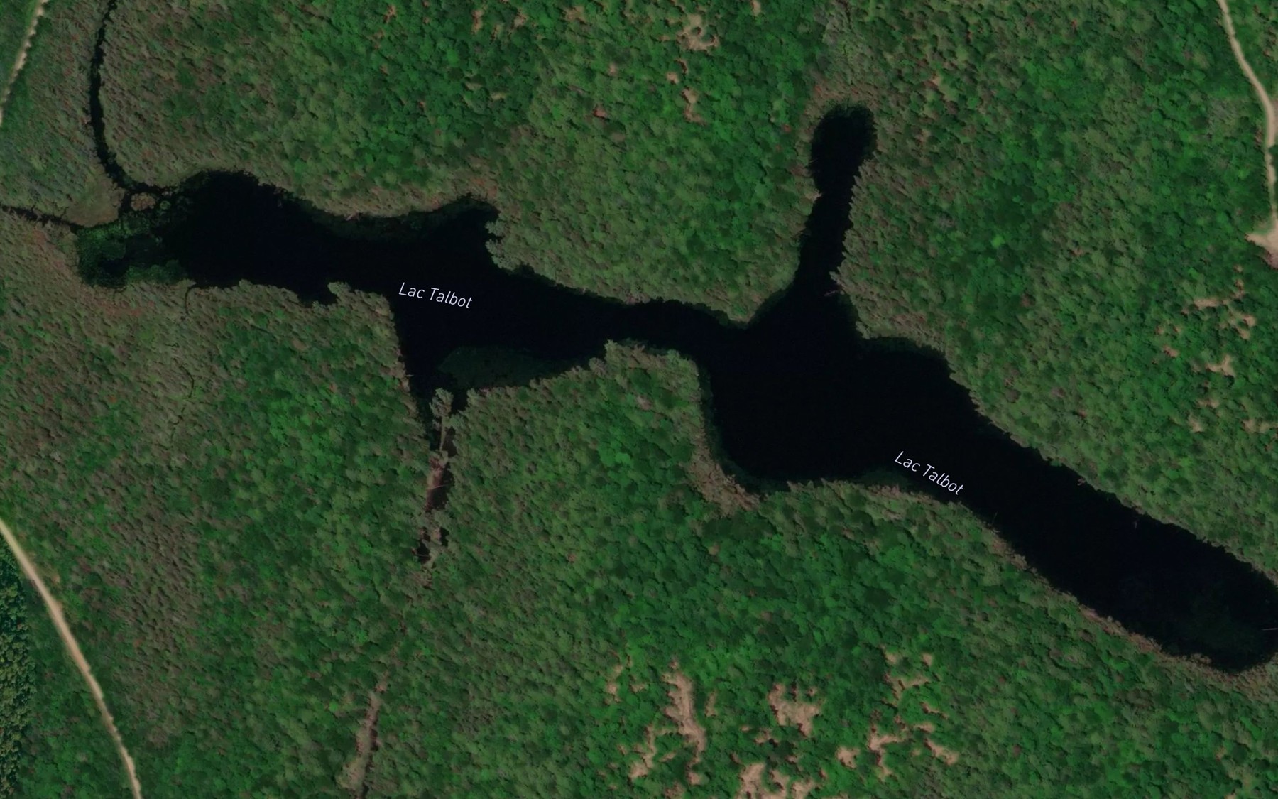 Satellite map of the Lac Talbot