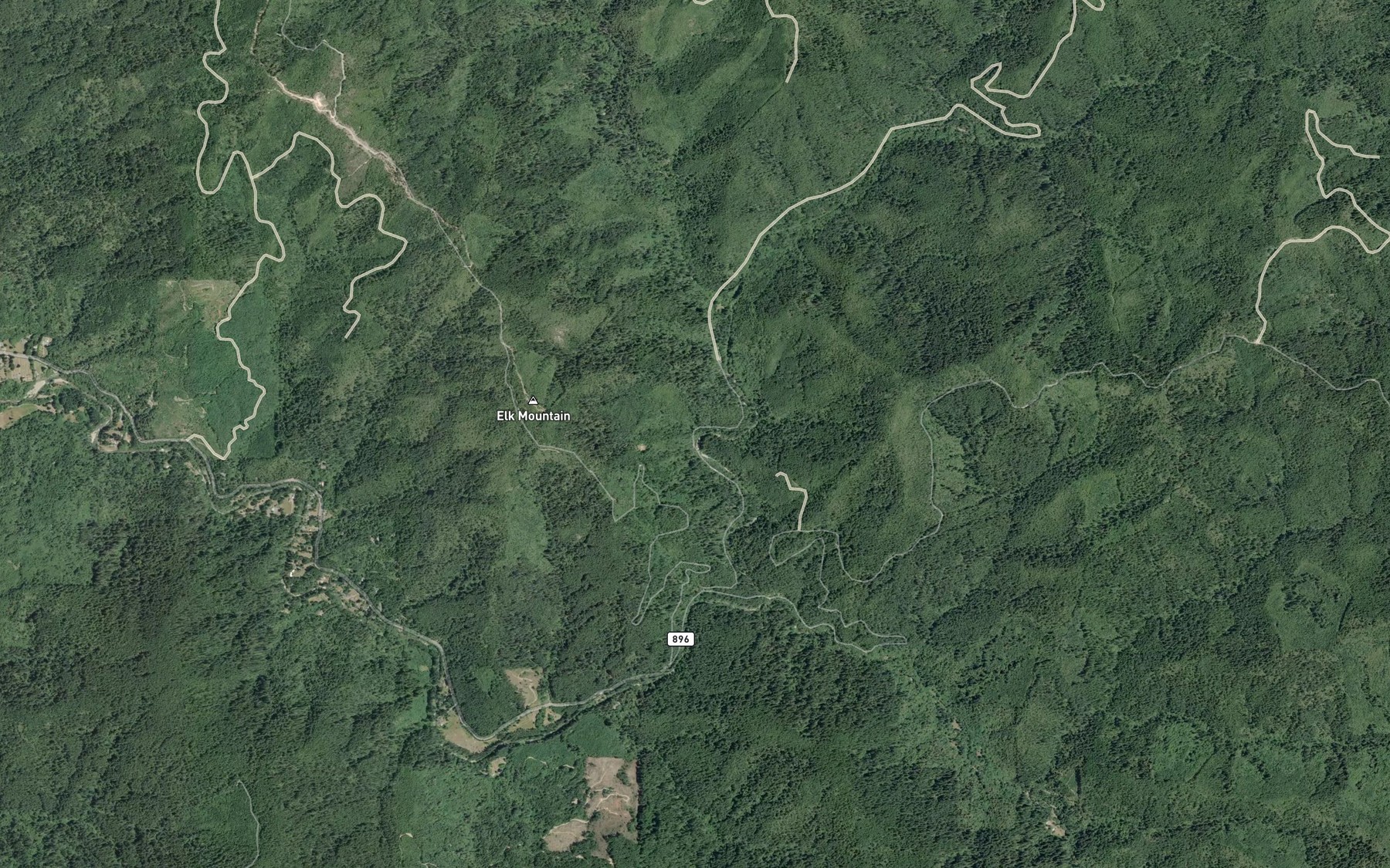 Satellite map of the Louise Creek