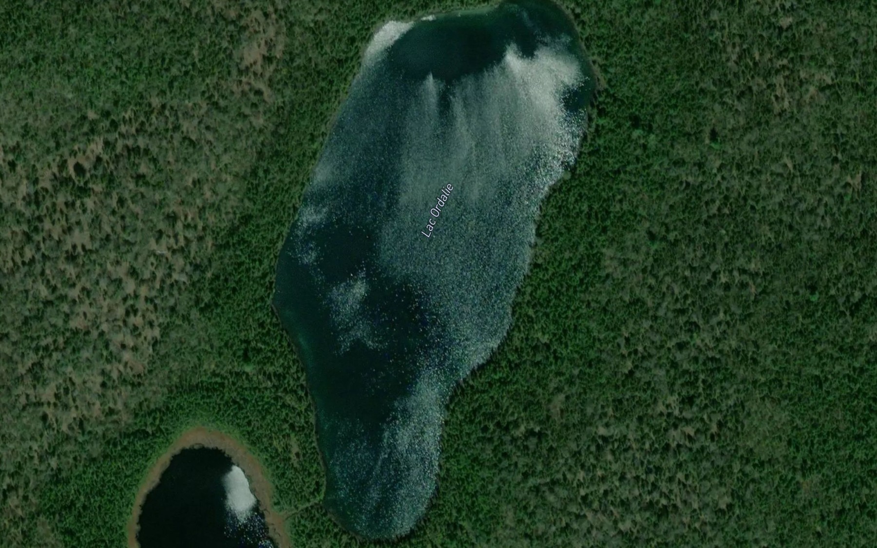 Satellite map of the Lac Ordalie