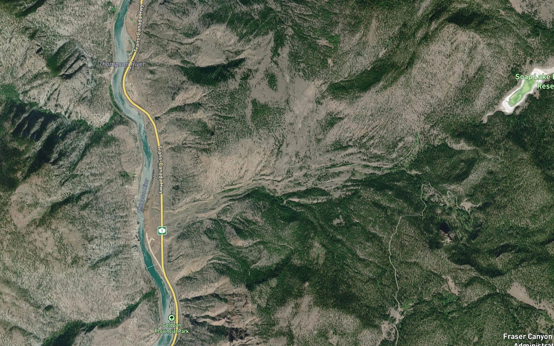 Satellite map of the Katsuk Creek