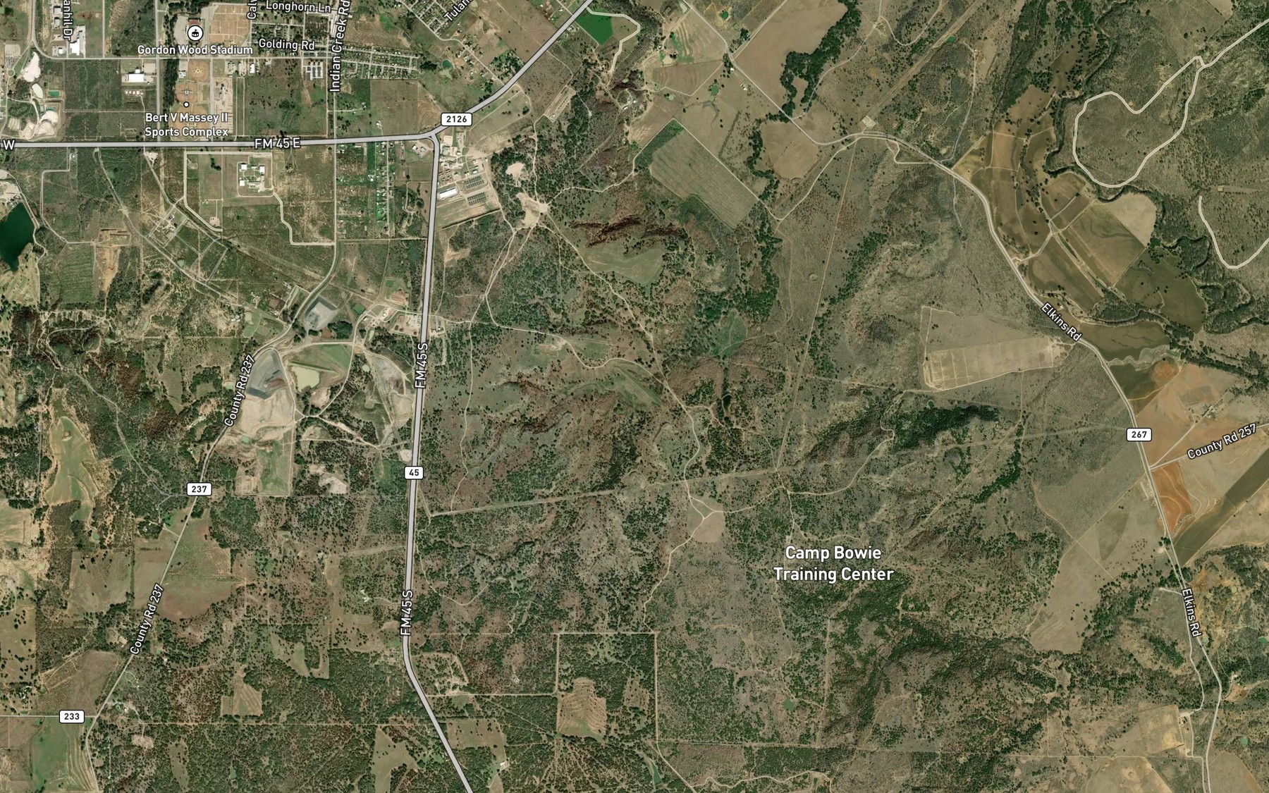 Satellite map of the Soil Conservation Service Site 25 Reservoir