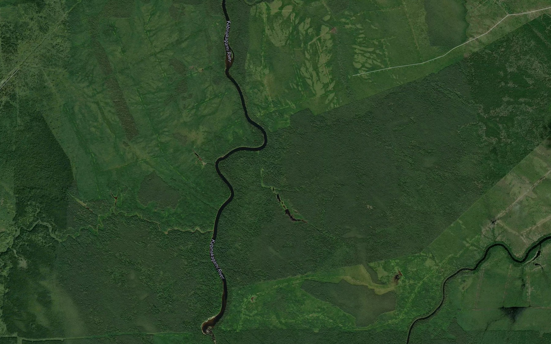 Satellite map of the Dube Creek