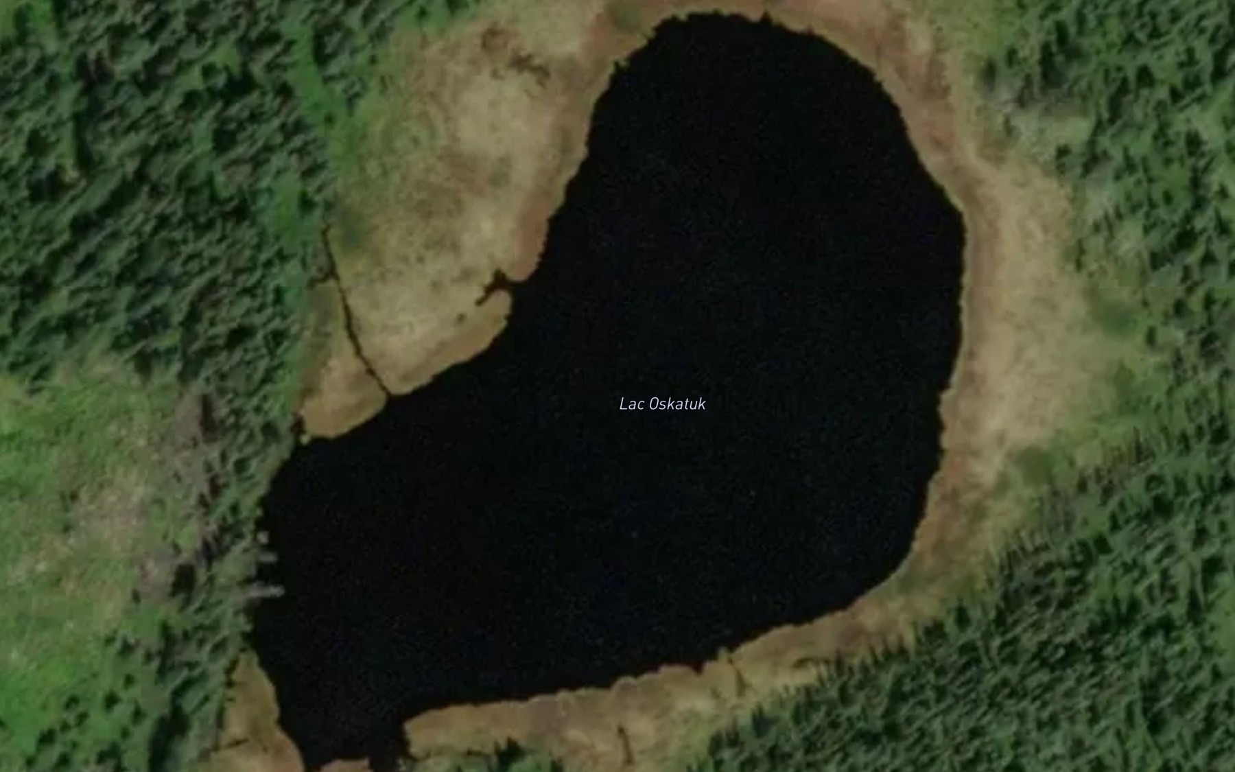 Satellite map of the Lac Oskatuk