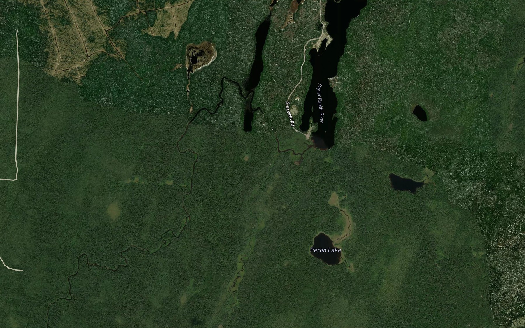Satellite map of the Sydere Creek