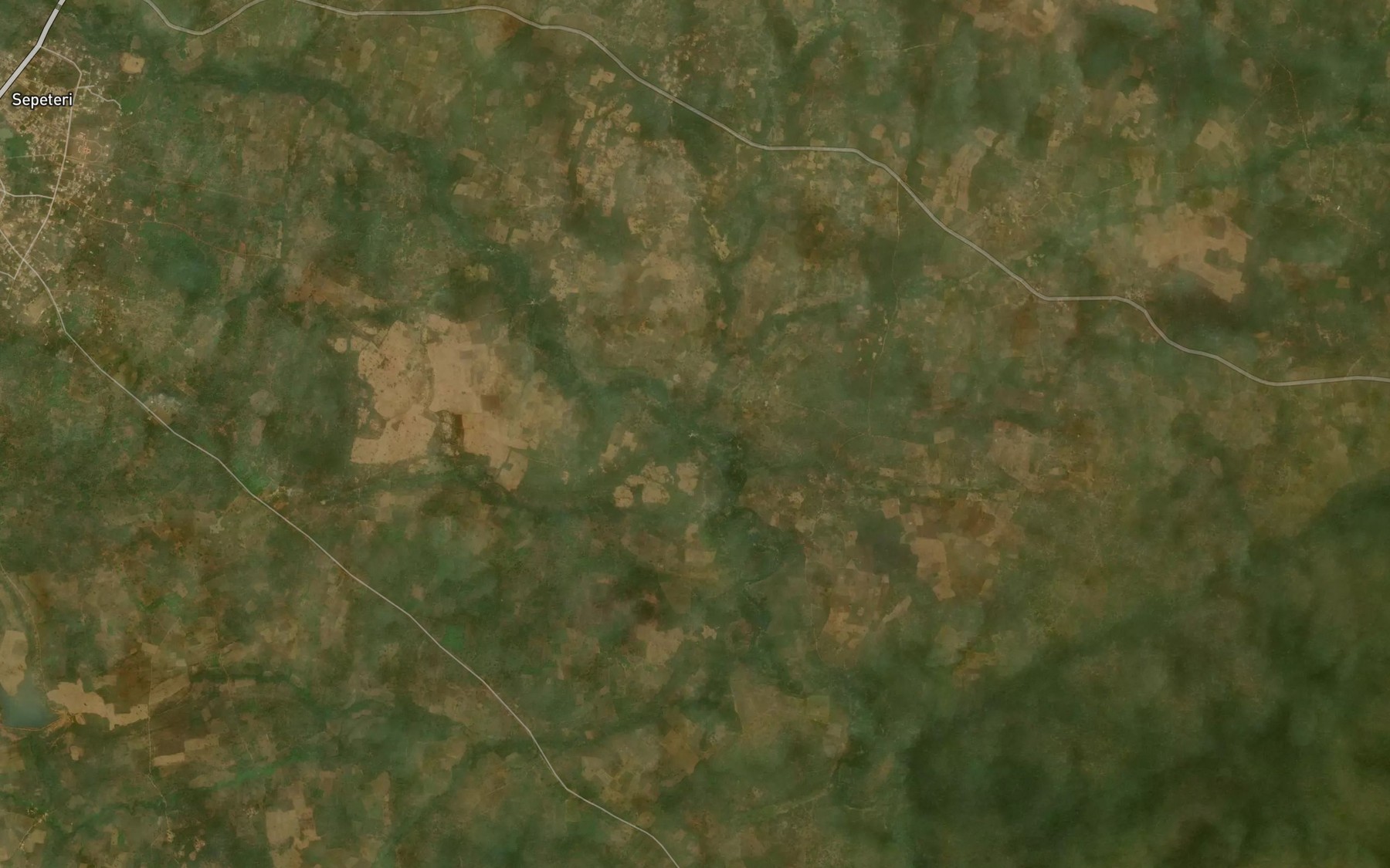 Satellite map of the River Oje