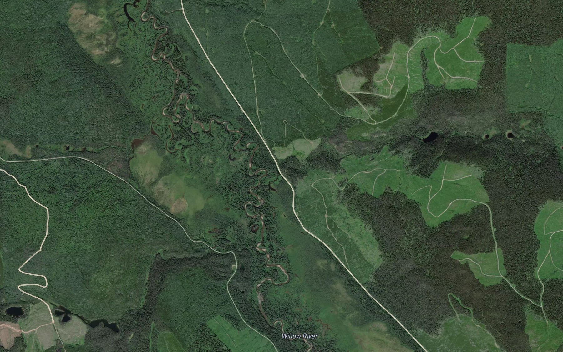 Satellite map of the Paput Creek