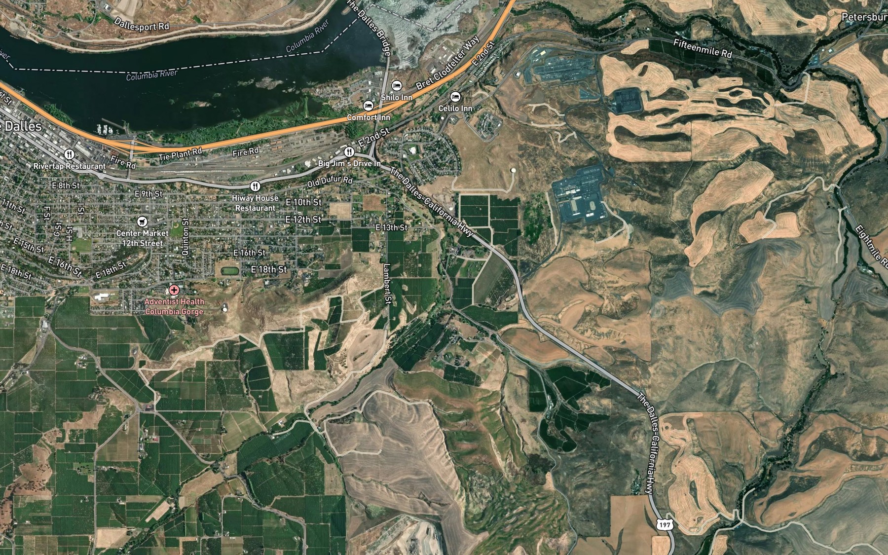 Satellite map of the Hazeldell Orchards Reservoir