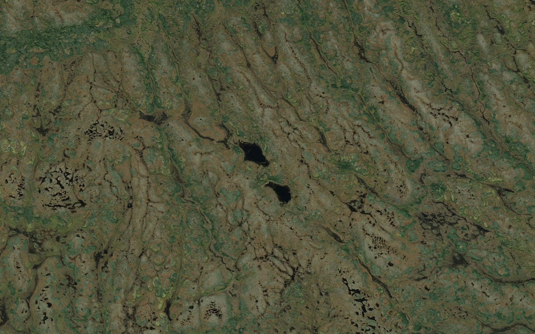 Satellite map of the Hill Lakes