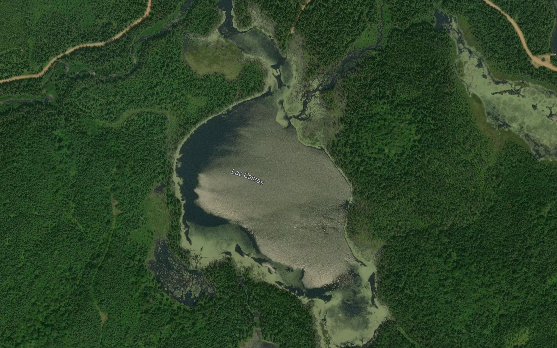 Satellite map of the Lac Castos