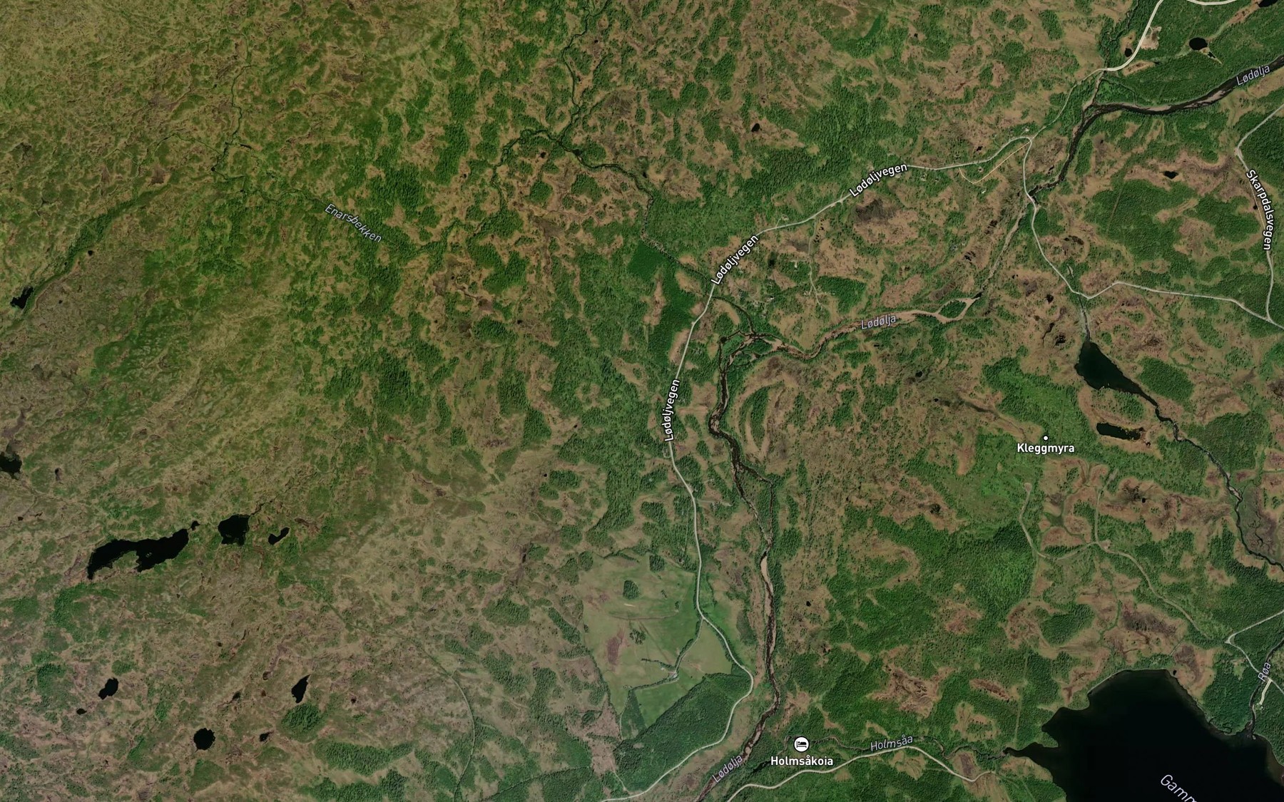 Satellite map of the Brit-Larsabekken