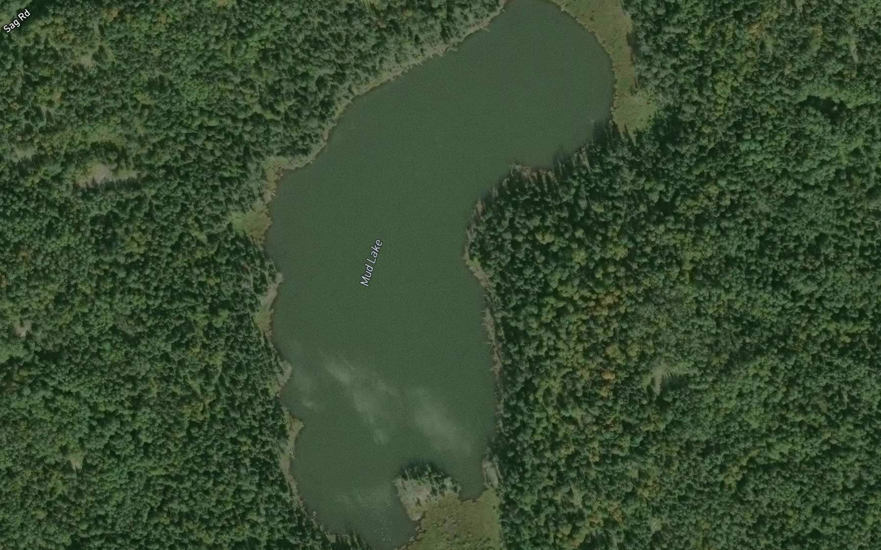 Satellite map of the Mud Lake