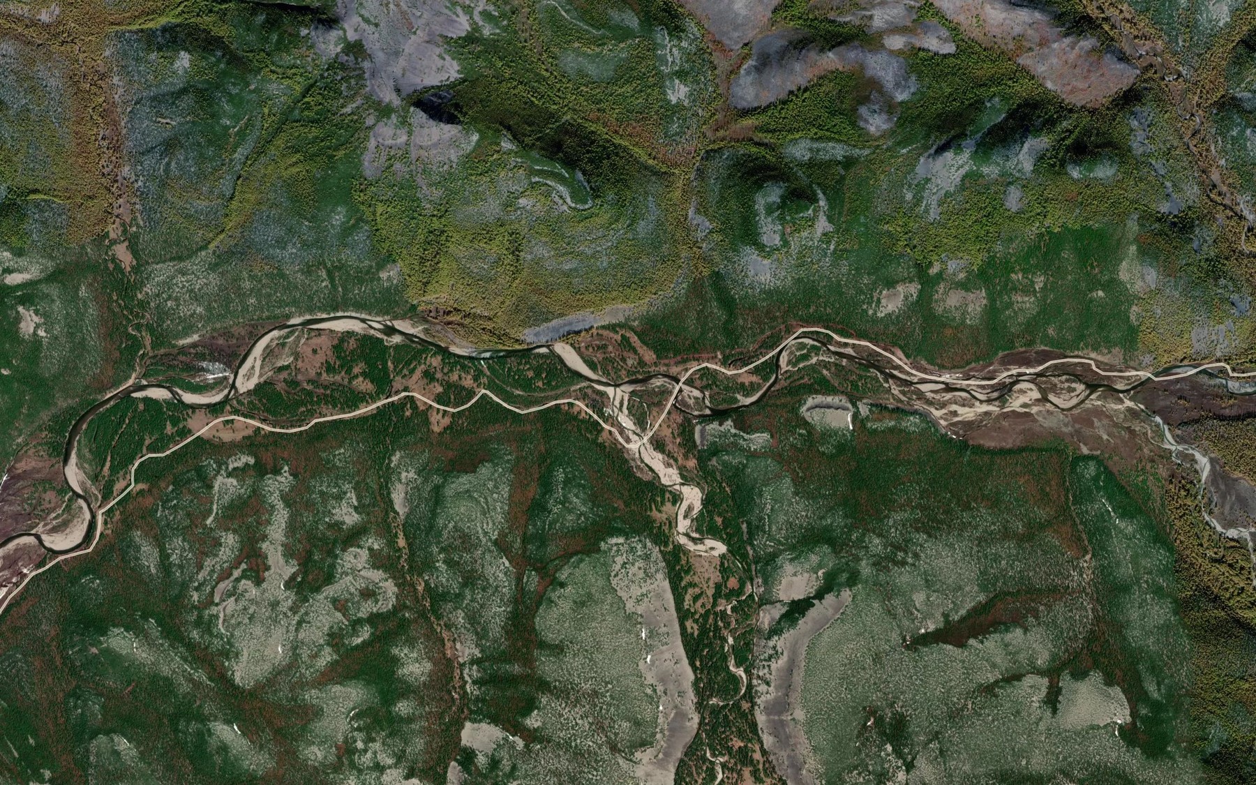 Satellite map of the Zateryannyy