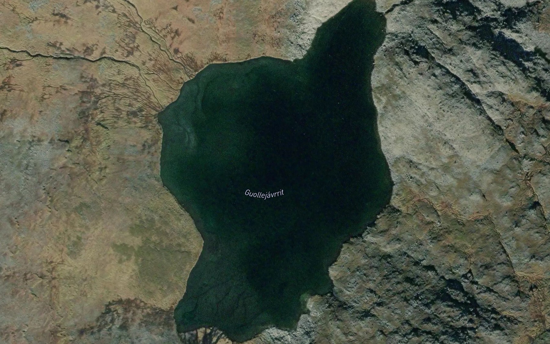 Satellite map of the Guollejavrit