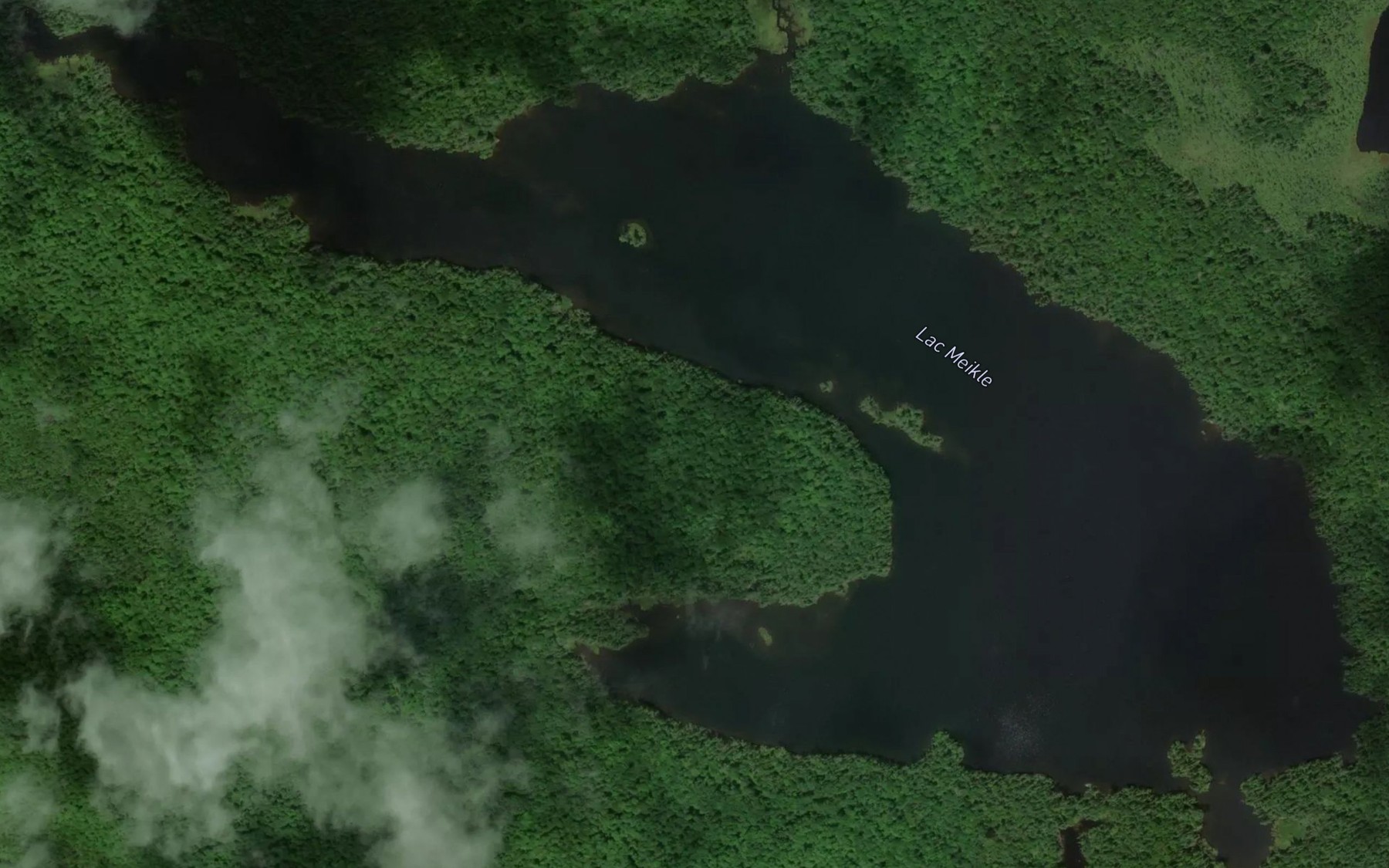 Satellite map of the Lac Meikle