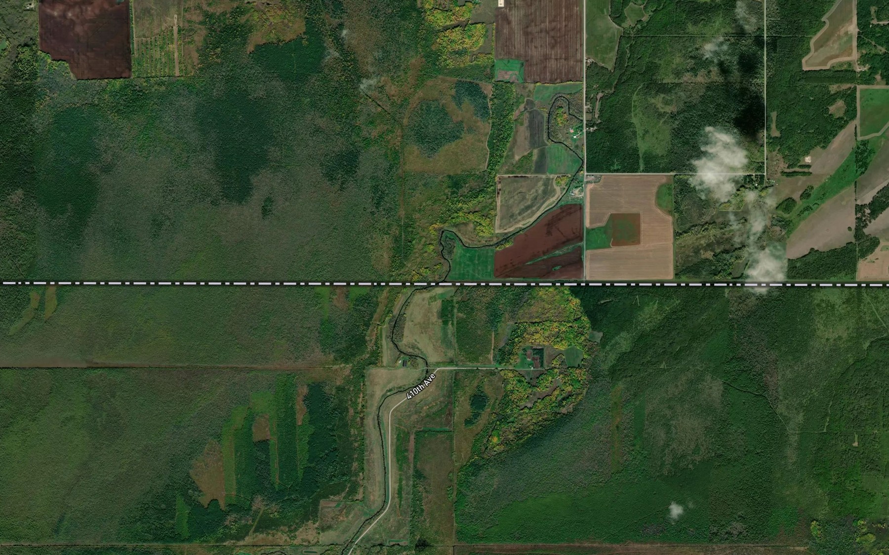 Satellite map of the Sprague Creek