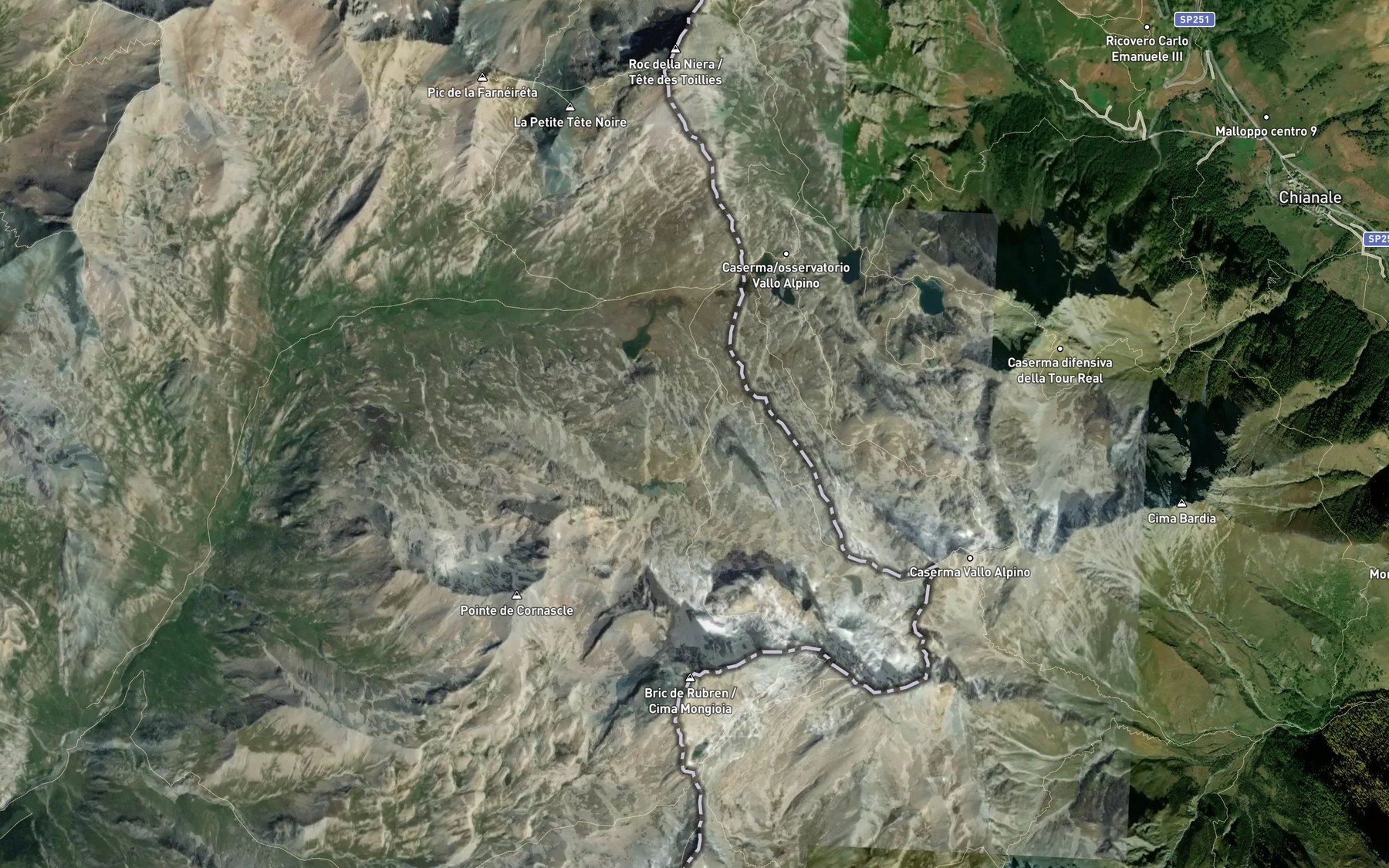 Satellite map of the Lac de Longet