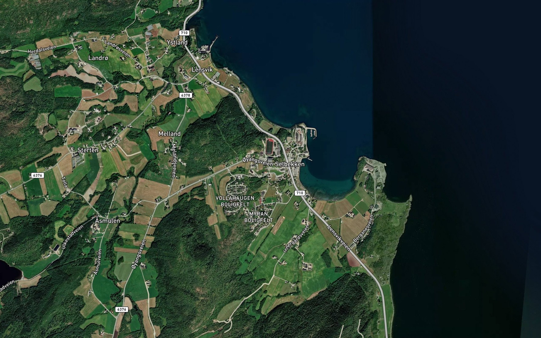 Satellite map of the Sandabekken