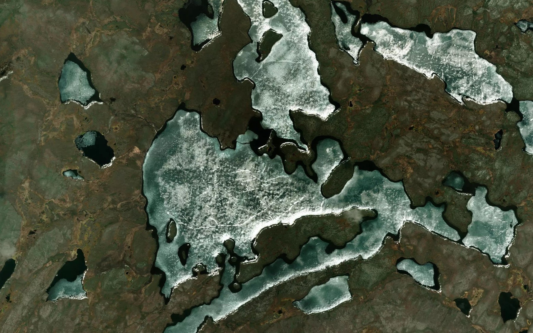 Satellite map of the Stechyshyn Lake