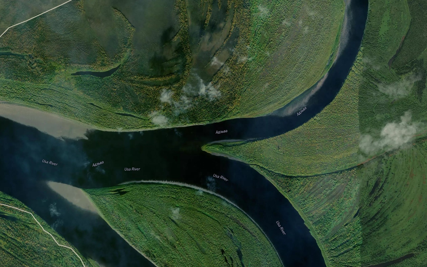 Satellite map of the Adz'va