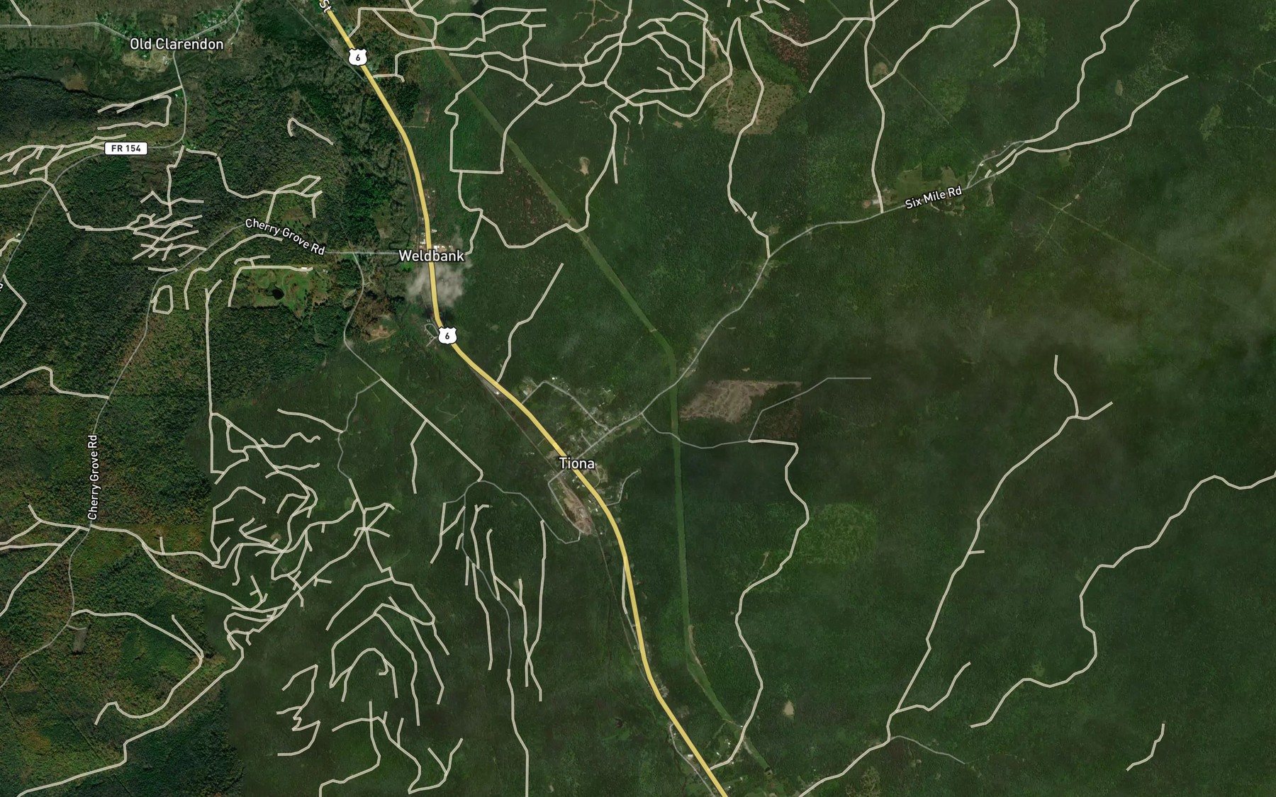 Satellite map of the Wolf Run