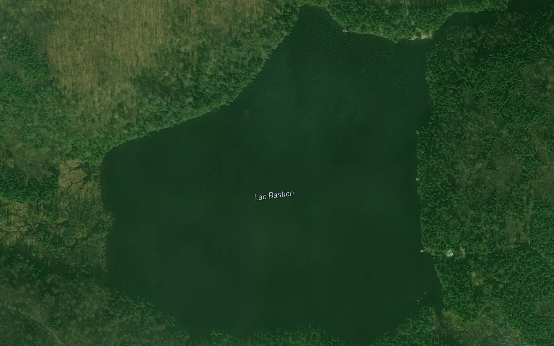 Satellite map of the Lac Bastien