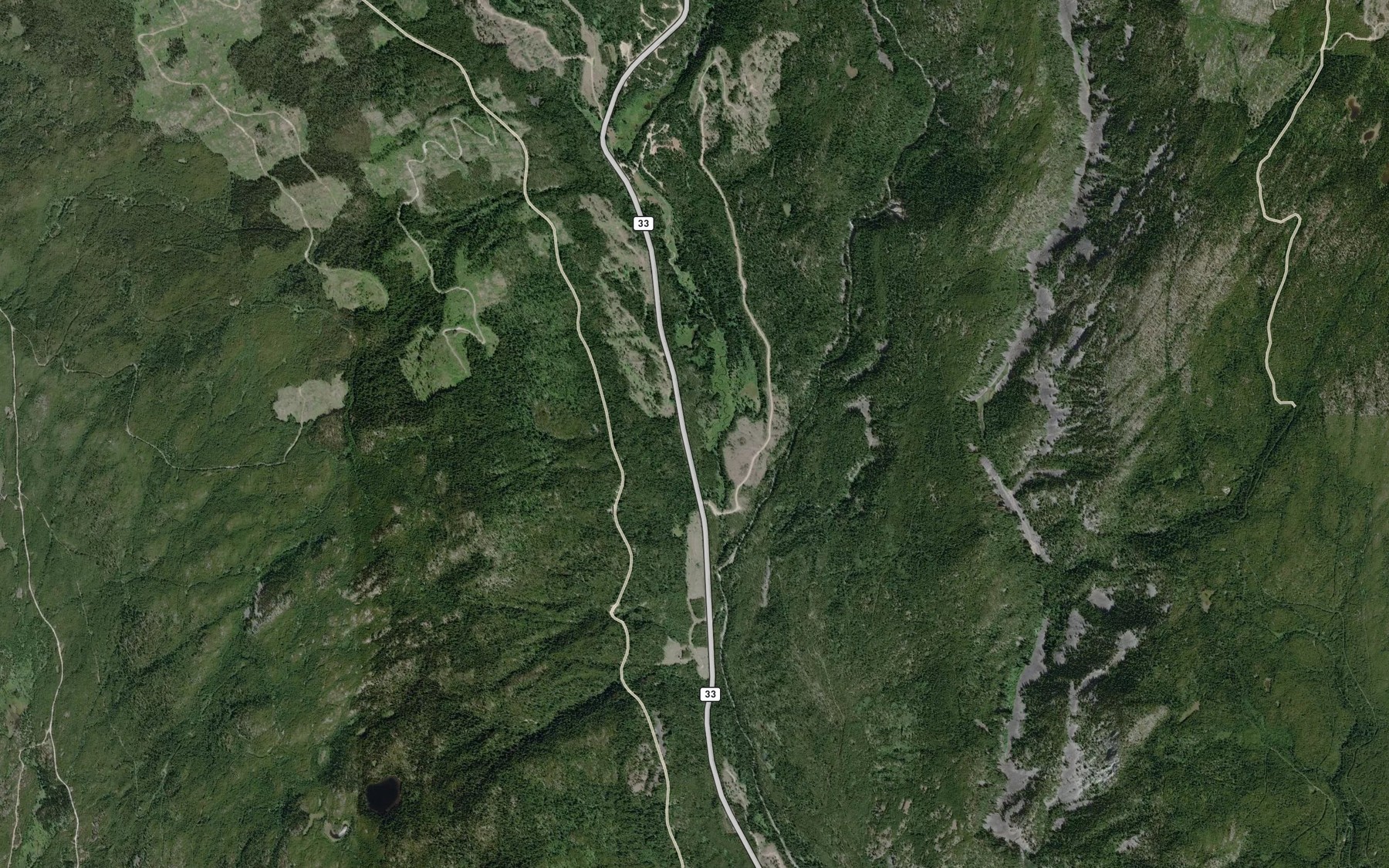 Satellite map of the Kallis Creek